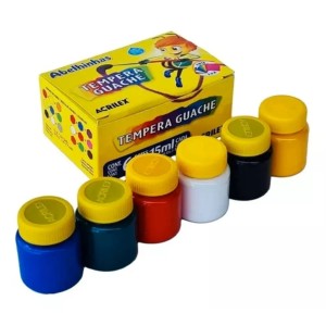 Tinta Guache 15 ml Com 6 Cores Acrilex