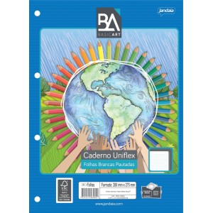 Bloco Fichario Branco Uniflex 80 Fl Jandaia