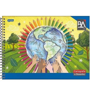 Caderno Desenho/Cartografia Espiral 96 Fl CD Jandaia