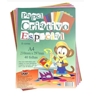 Bloco Criative Lumi A4 40 Fl 8 Cores Dobradura VMP