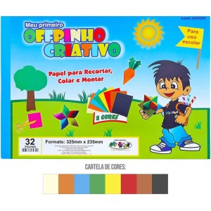 Bloco Creative Lumi A3 20FLS 8 Cores Dupla face Offpinho