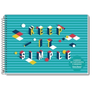 Caderno Desenho/Cartografia Espiral 48 FL Capa Flex Pauta Branca