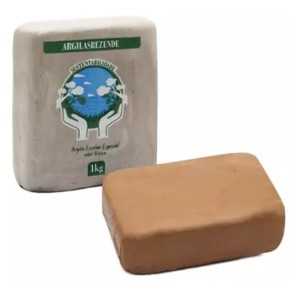 Argila Escolar Branca 1kg